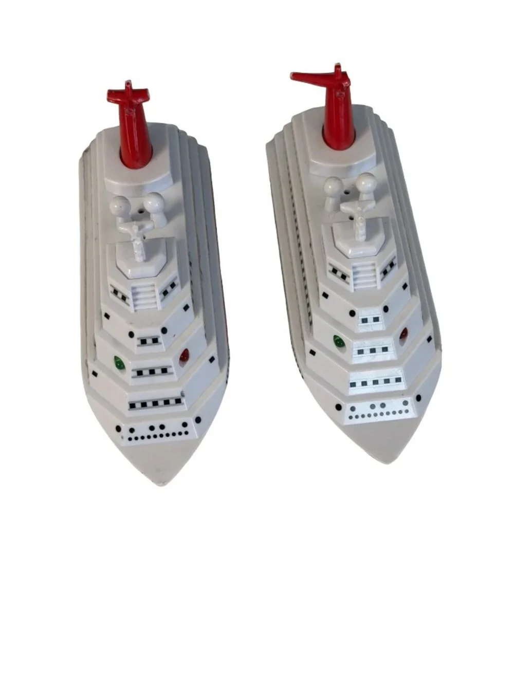 Carnival Cruise Ship Pull Back Toy Lot of 2 Light Up Horn Sound Ships Broken Fin